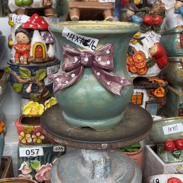 紫砂花盆粗陶材质多肉花盆