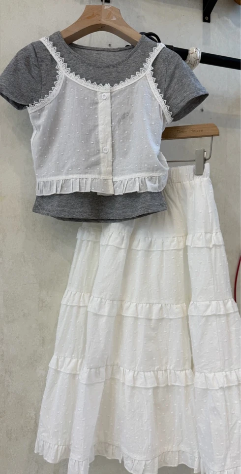 【郭郭童品】jbb➕时尚棉布裙三件套0177