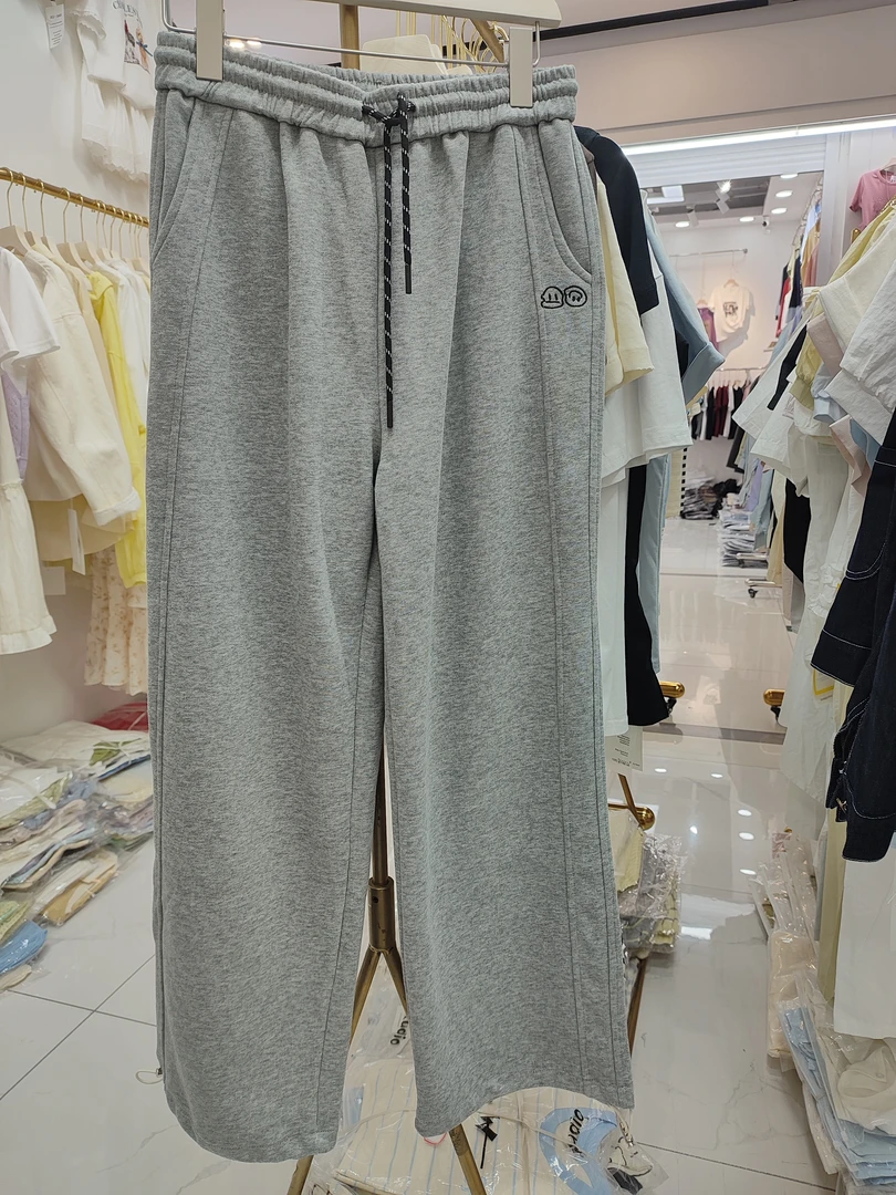 女士春款运动裤抽绳长裤宽松加长裤