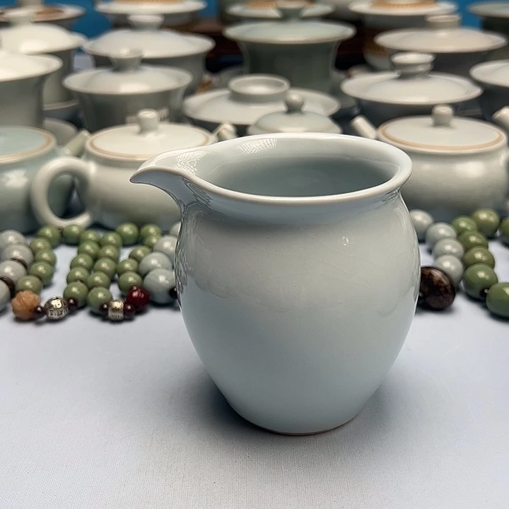杯月白釉公道杯原矿原釉原产地
