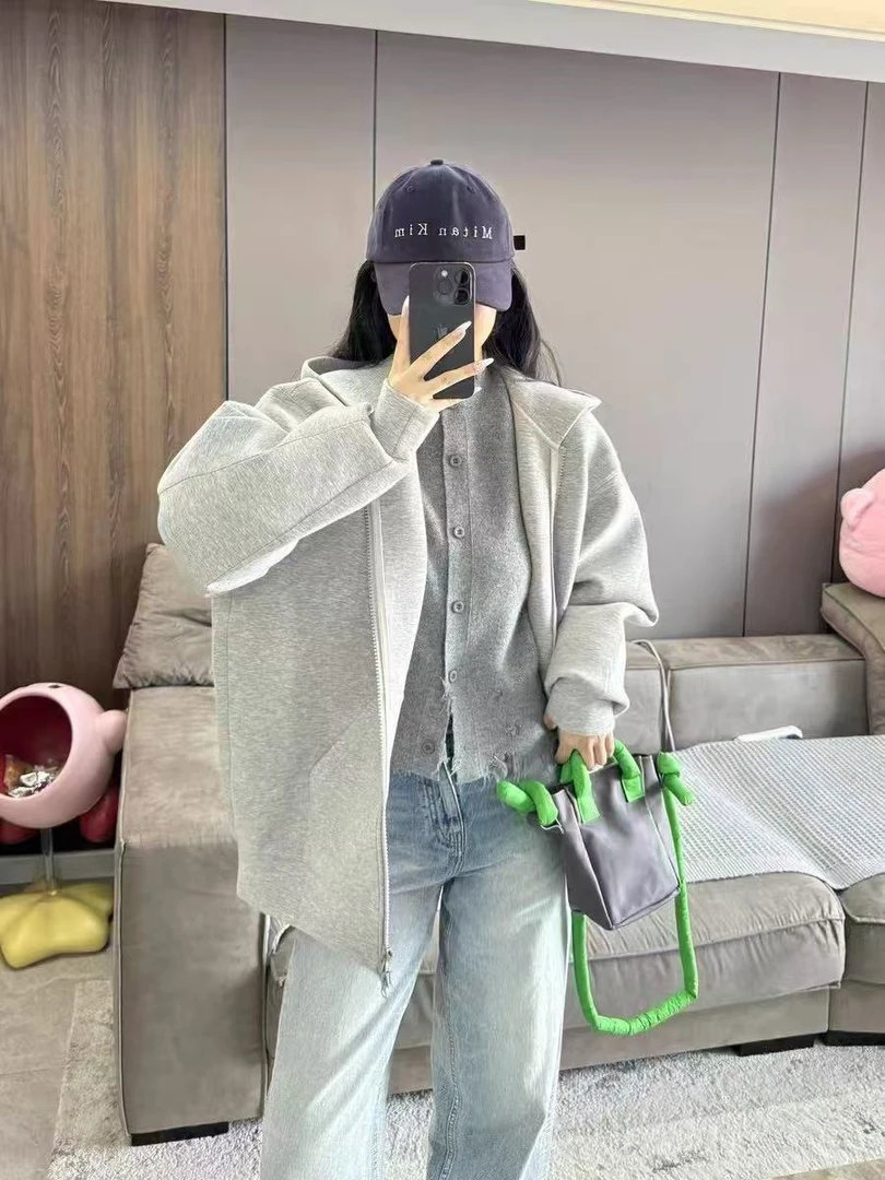 女士宽松卫衣款空气棉外套（偏大一码）