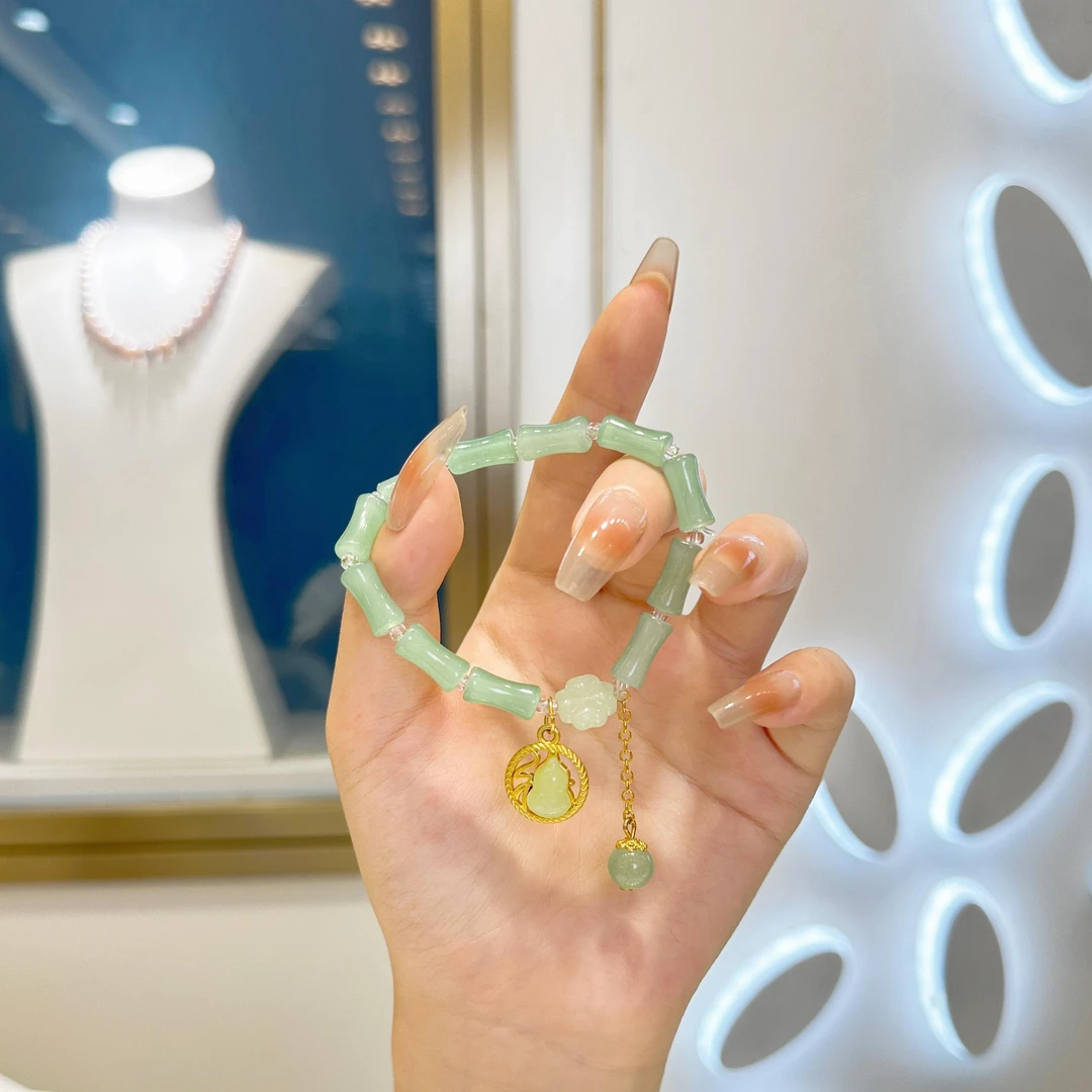 【福禄竹节】新中式手链不掉色-金色款200斤内可戴.