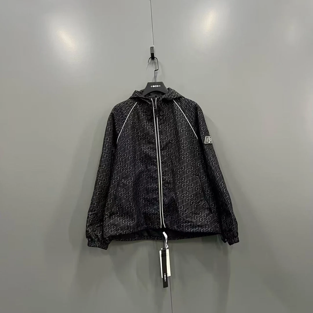 95新 GUCCI/古驰 黑色几何图案满印外套 46码/21470/C018095
