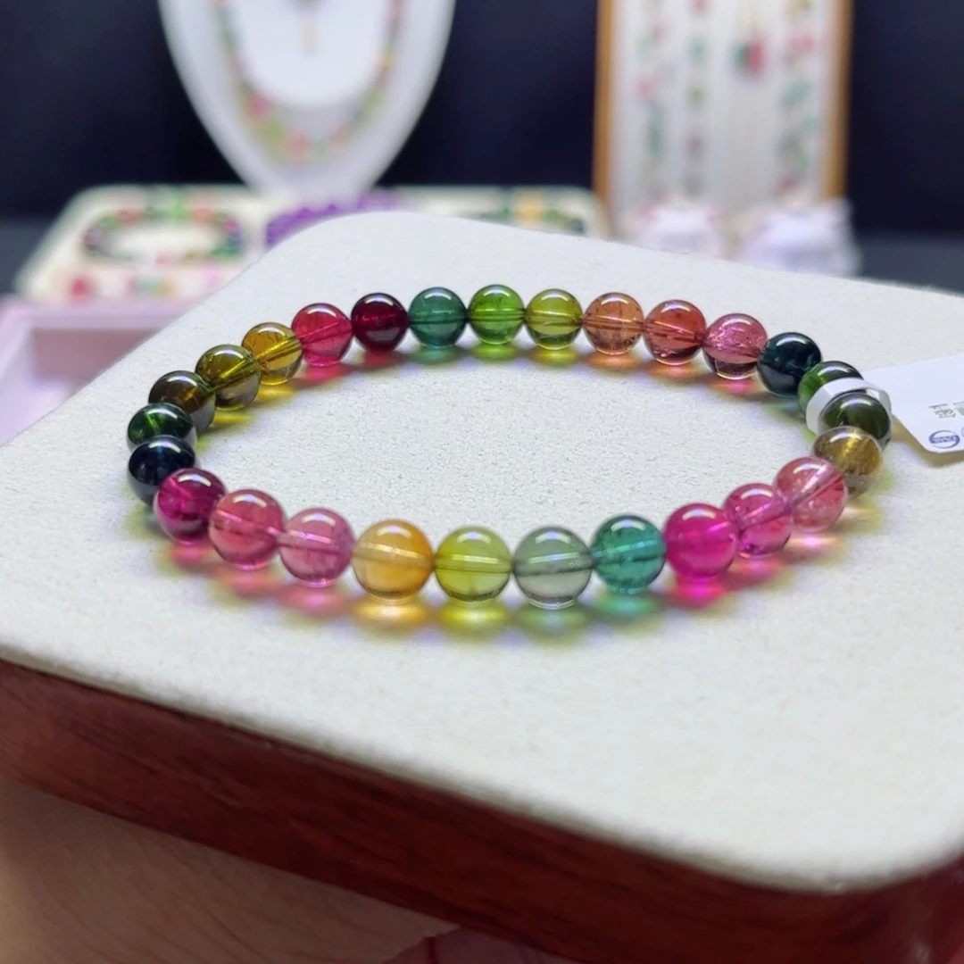 手链未镶嵌碧玺喜***色标7.2mm