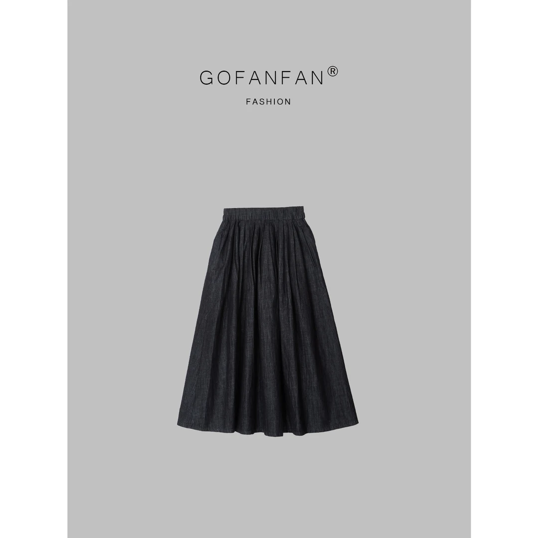 GFF STUDIO【摩登牛仔裙】时髦小众设计感宽松A版型大摆半身裙