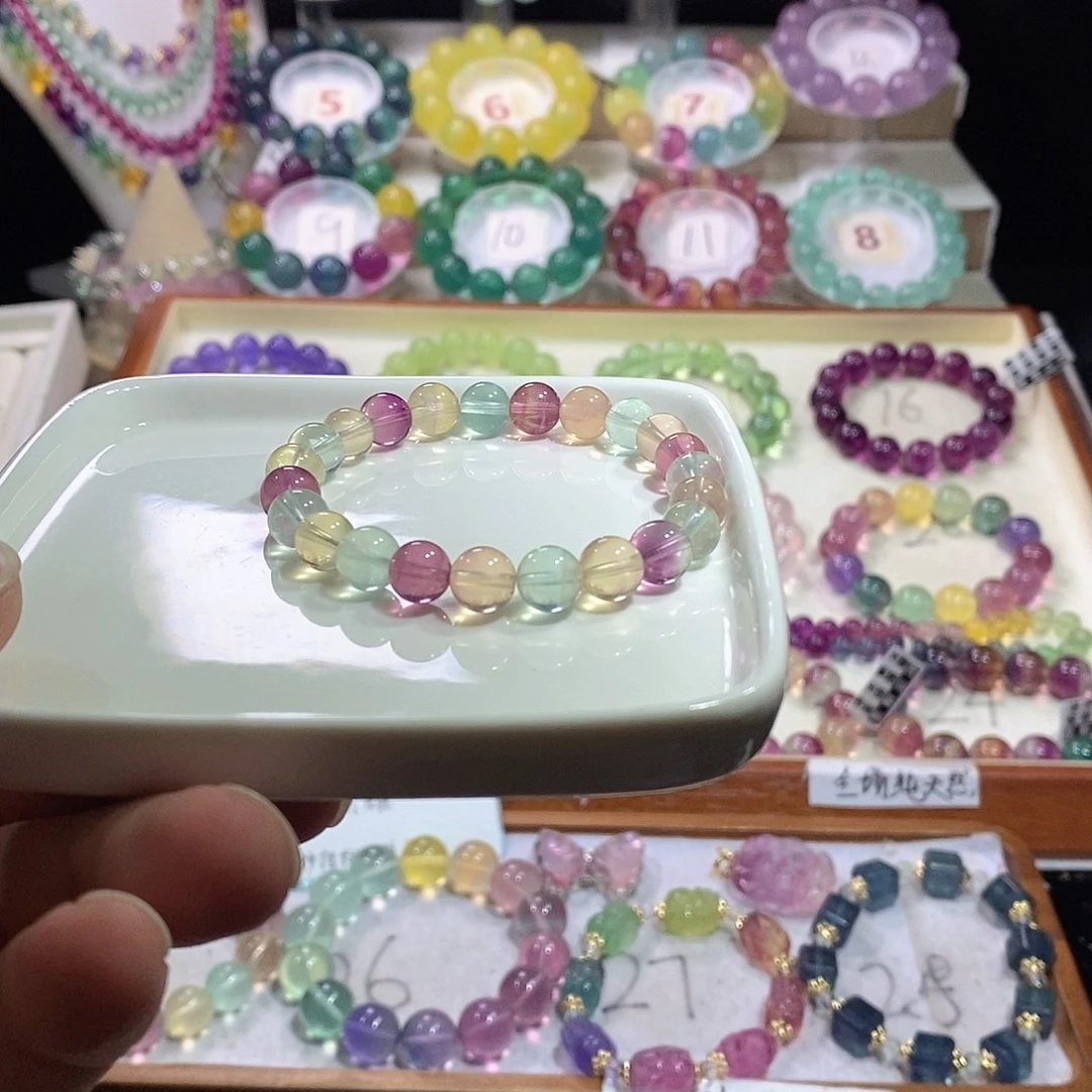 未镶嵌萤石手链冰淇淋8加