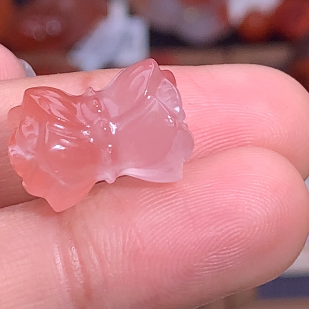 南红玛瑙未镶嵌珠宝半成品并蒂莲