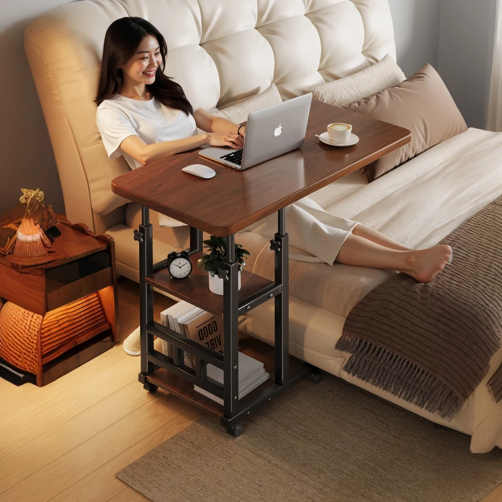 床边几可移动升降办公桌电脑桌家用简易学生书桌卧室床上学习桌子