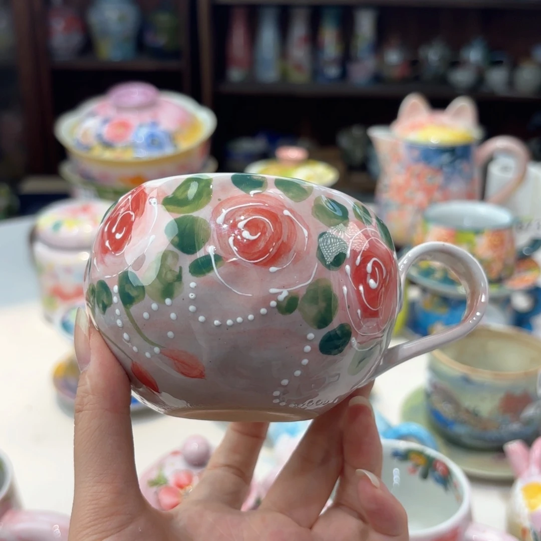 景德镇手绘高温釉下彩陶瓷茶具