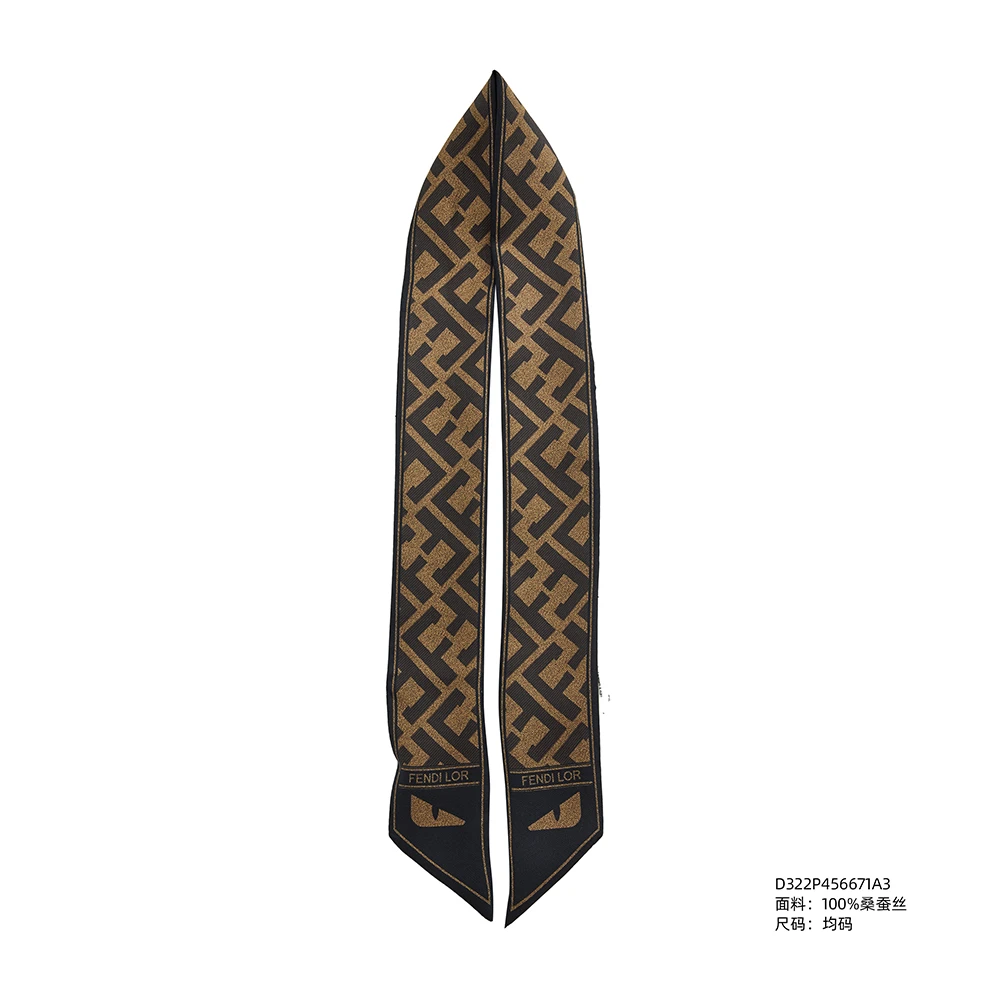 FENDILOR25年新款女士时尚长丝巾 D322P456671A