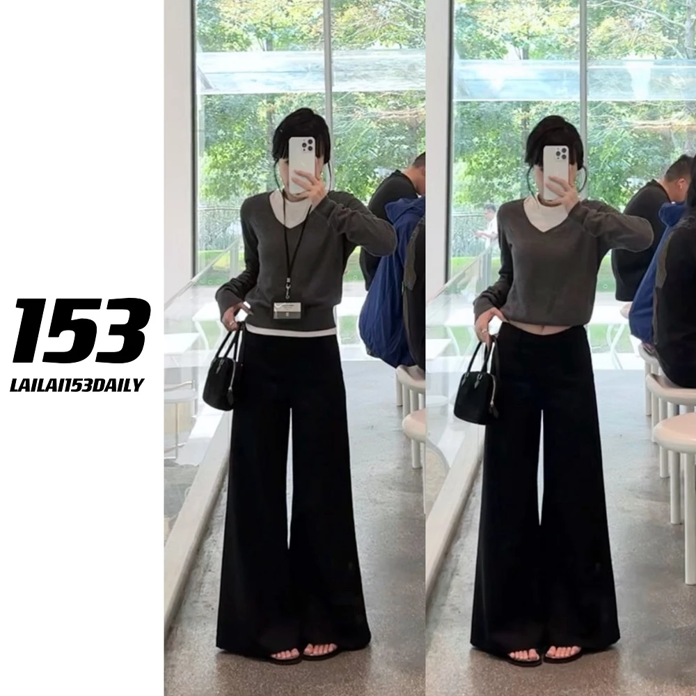 【153的日常】V腰气场西装裤显瘦气质时尚百搭秋季25XK492