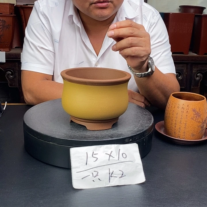 紫砂花盆货号一只K2