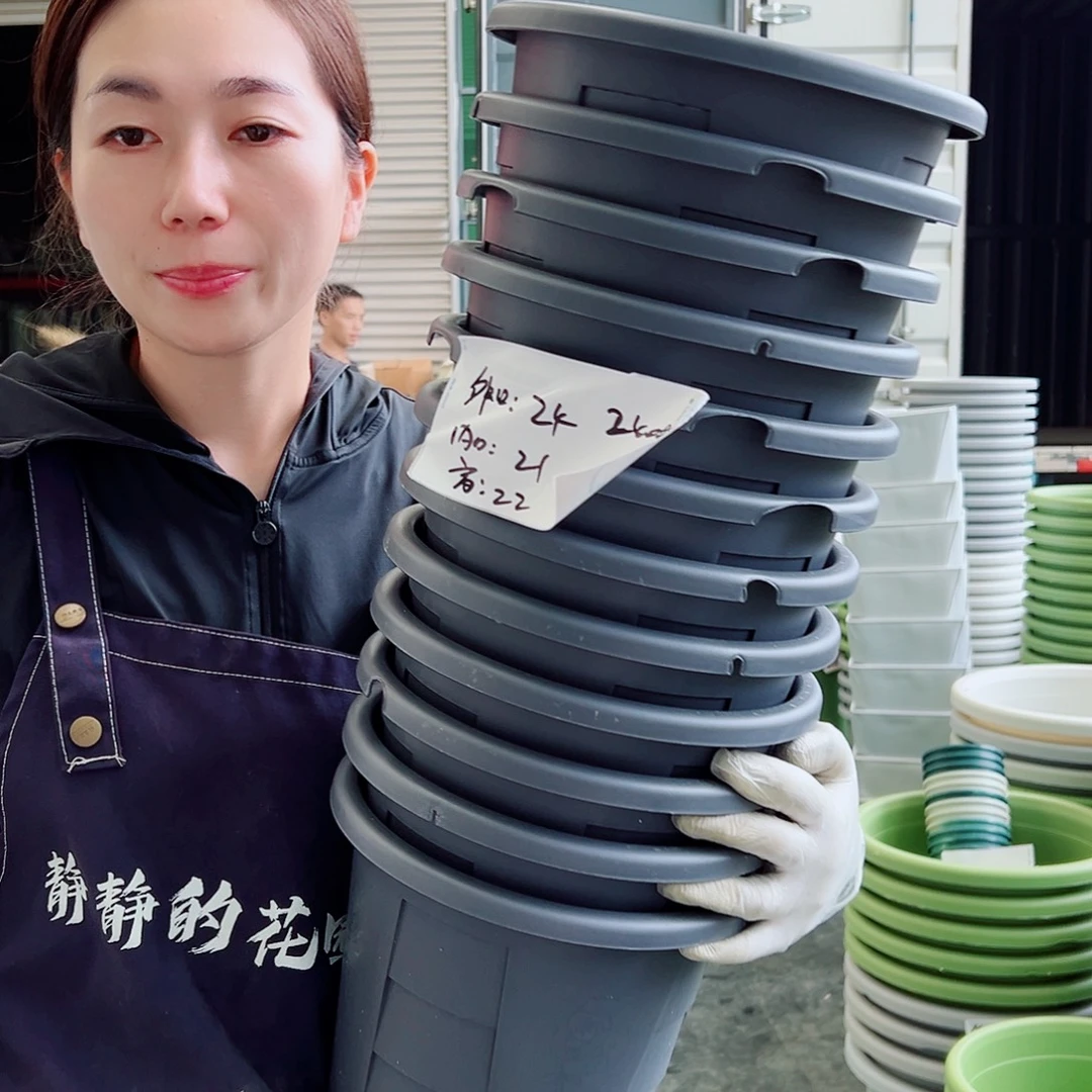 瑕疵玫瑰盆240#灰黑8个无托
