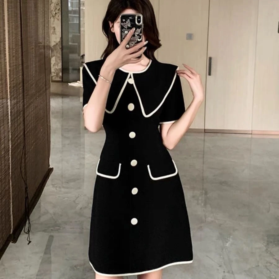 ES2201赫本风时尚修身显瘦连衣裙