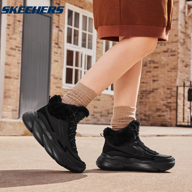 官方女鞋云朵大底加绒靴厚底短靴加绒雪地靴冬靴168063