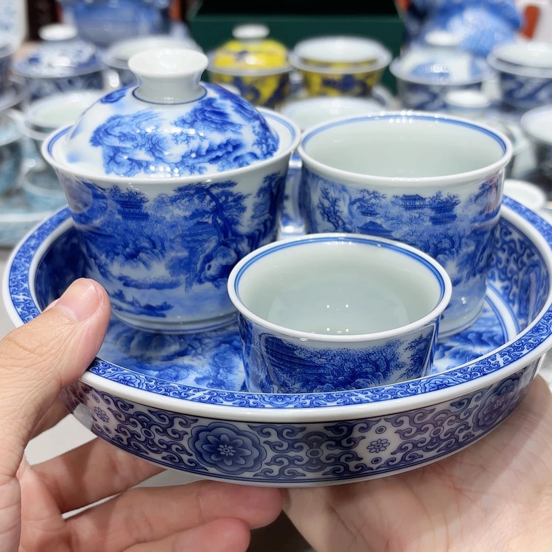 盖碗景德镇高温茶具