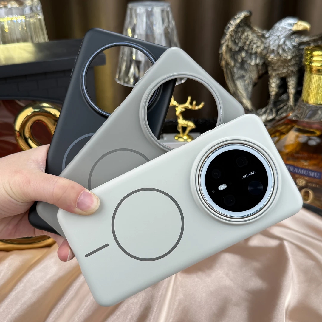 简约高级质感柔润磁吸磨砂壳适用于华为Mate70手机壳Magsafe