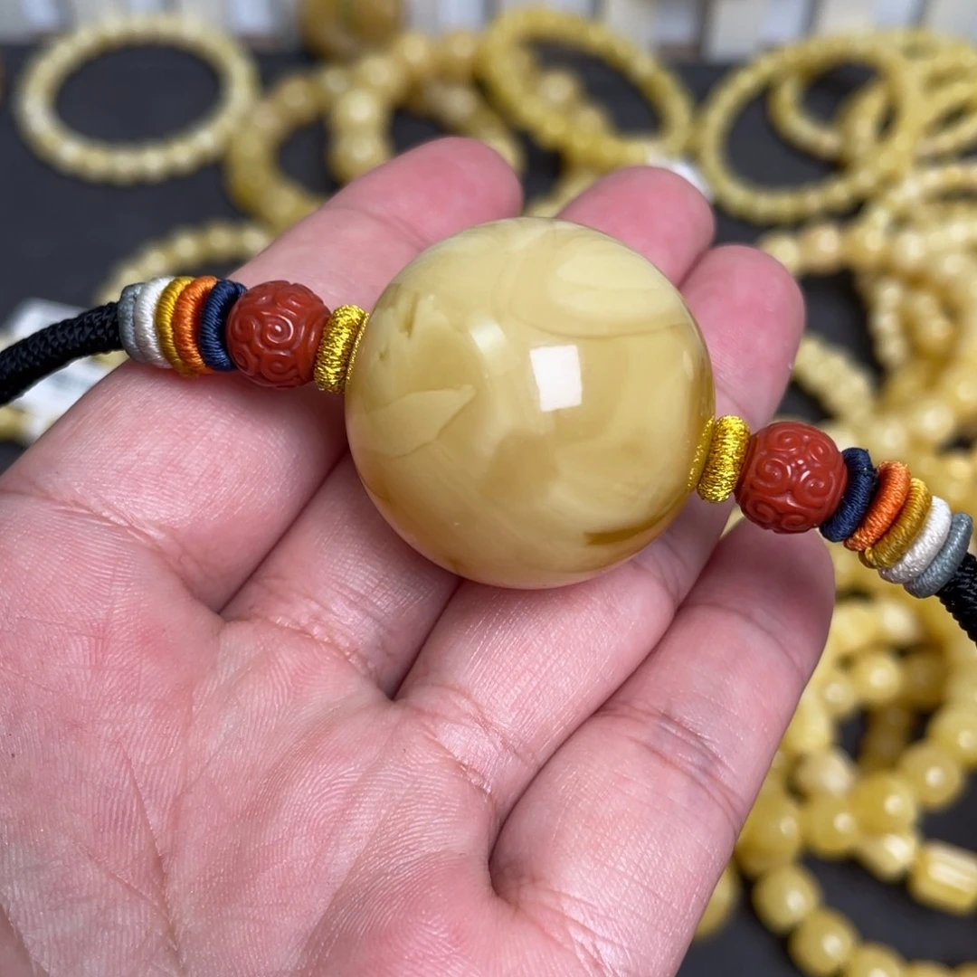 蜜蜡未镶嵌裸石蜜蜡锁骨链31.5mm