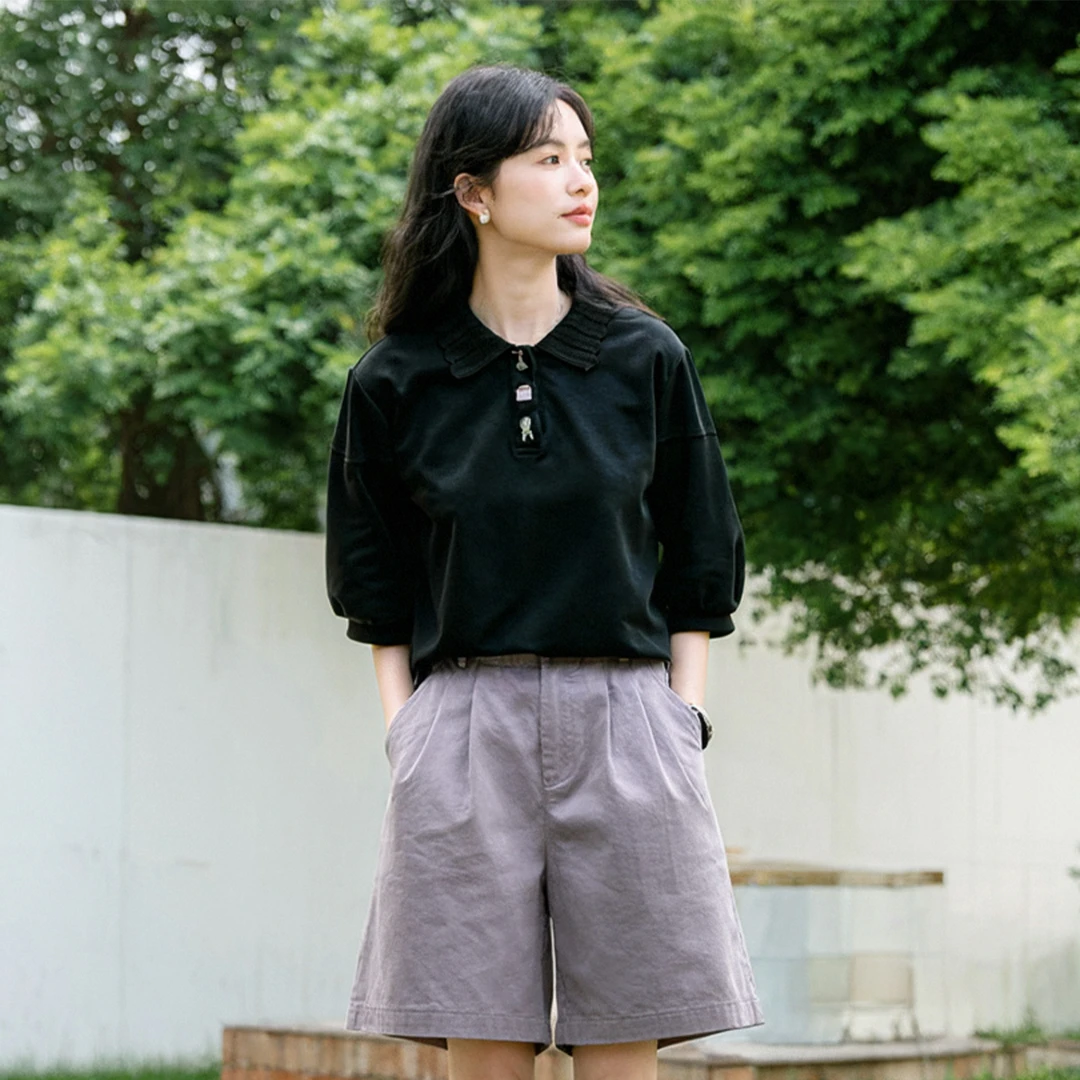 旗舰【C】洋气简约独特漂亮休闲卫衣2025秋季专柜撤柜品牌女装