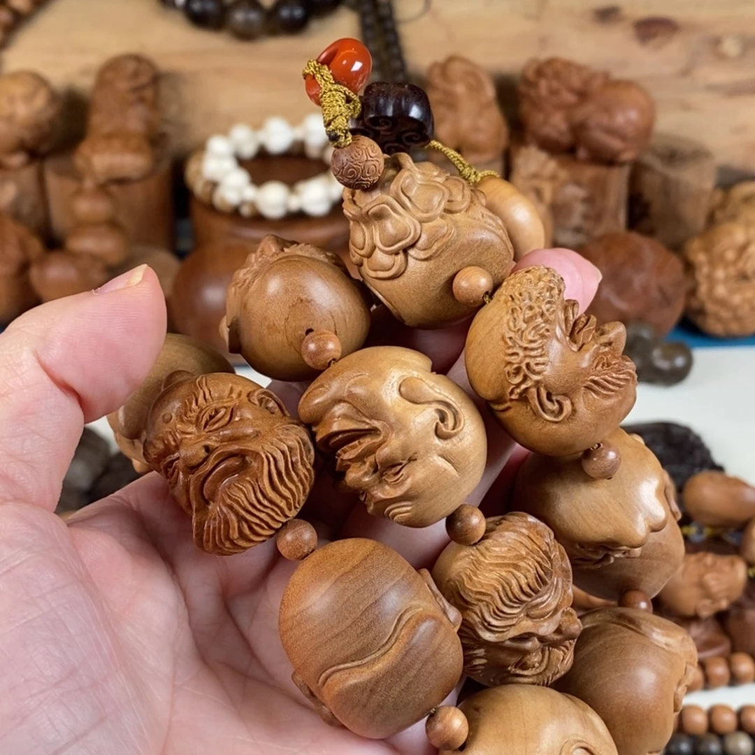 欣***荣手串/手链檀香木老山檀香横纹黑肉3.0十八罗汉