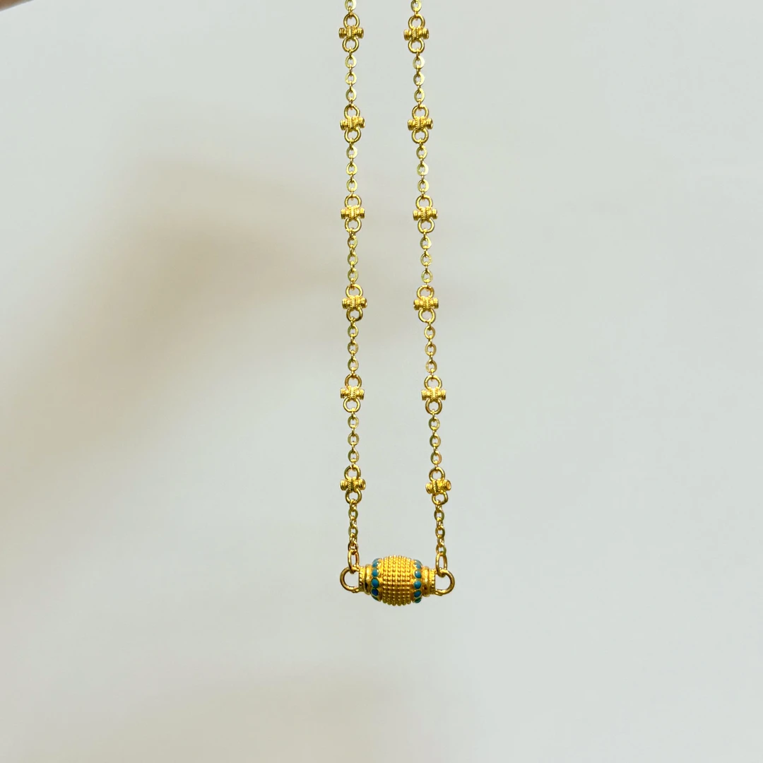 足金999【钱滚滚】锁骨链12.12克