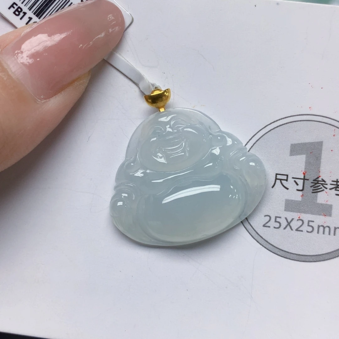 颈饰18K金镶嵌翡翠