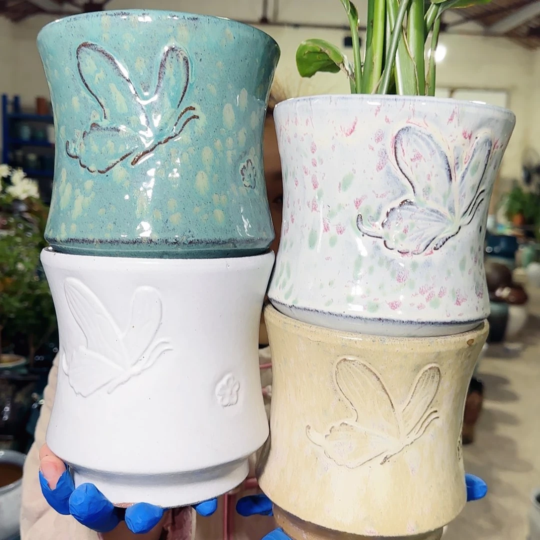 紫砂花盆高15口15