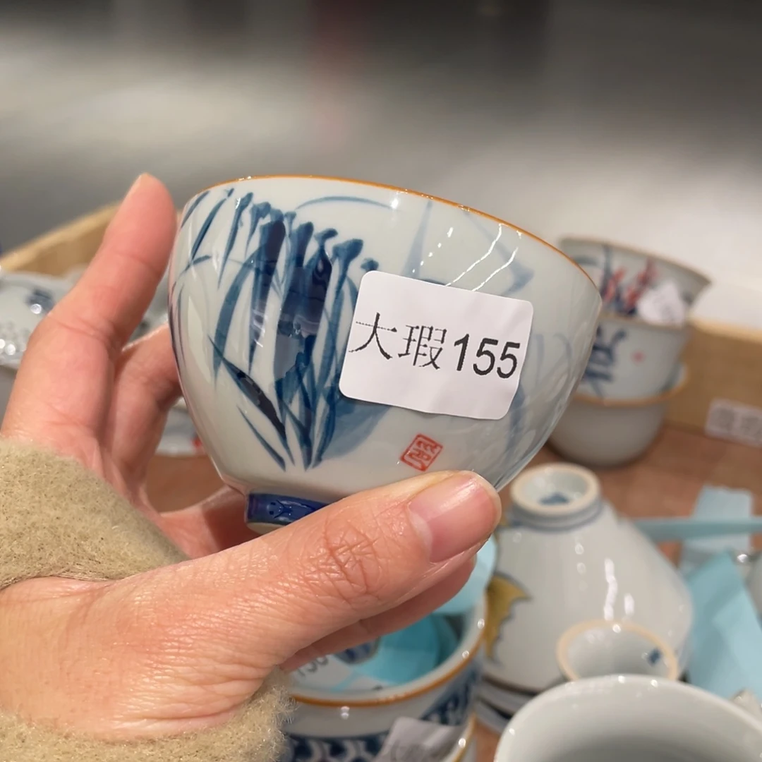 有瑕釉下彩纯手绘