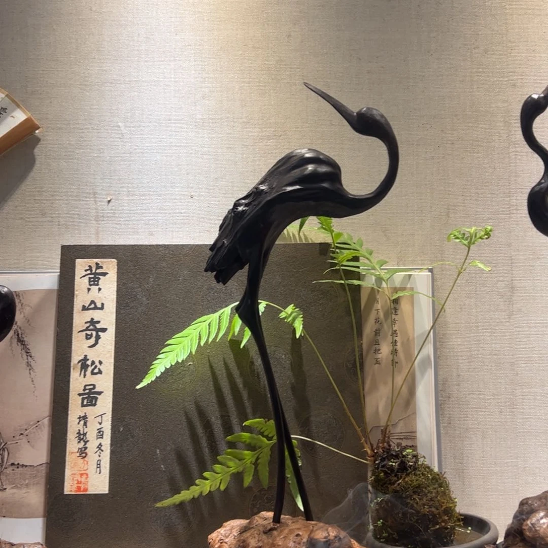 木赖*根雕仙鹤香炉仙鹤