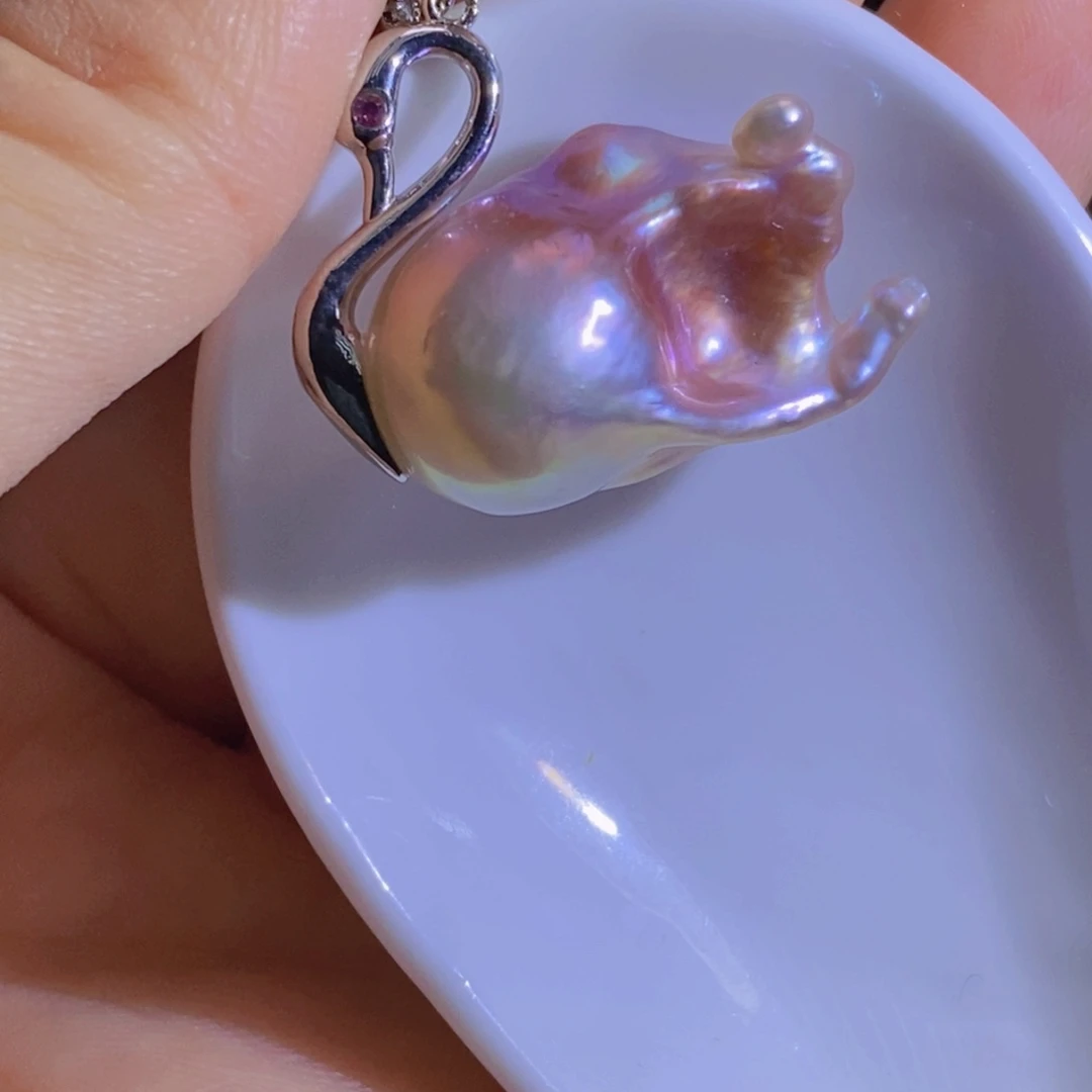 合金淡水珍珠天然淡水珍珠无染色无优化