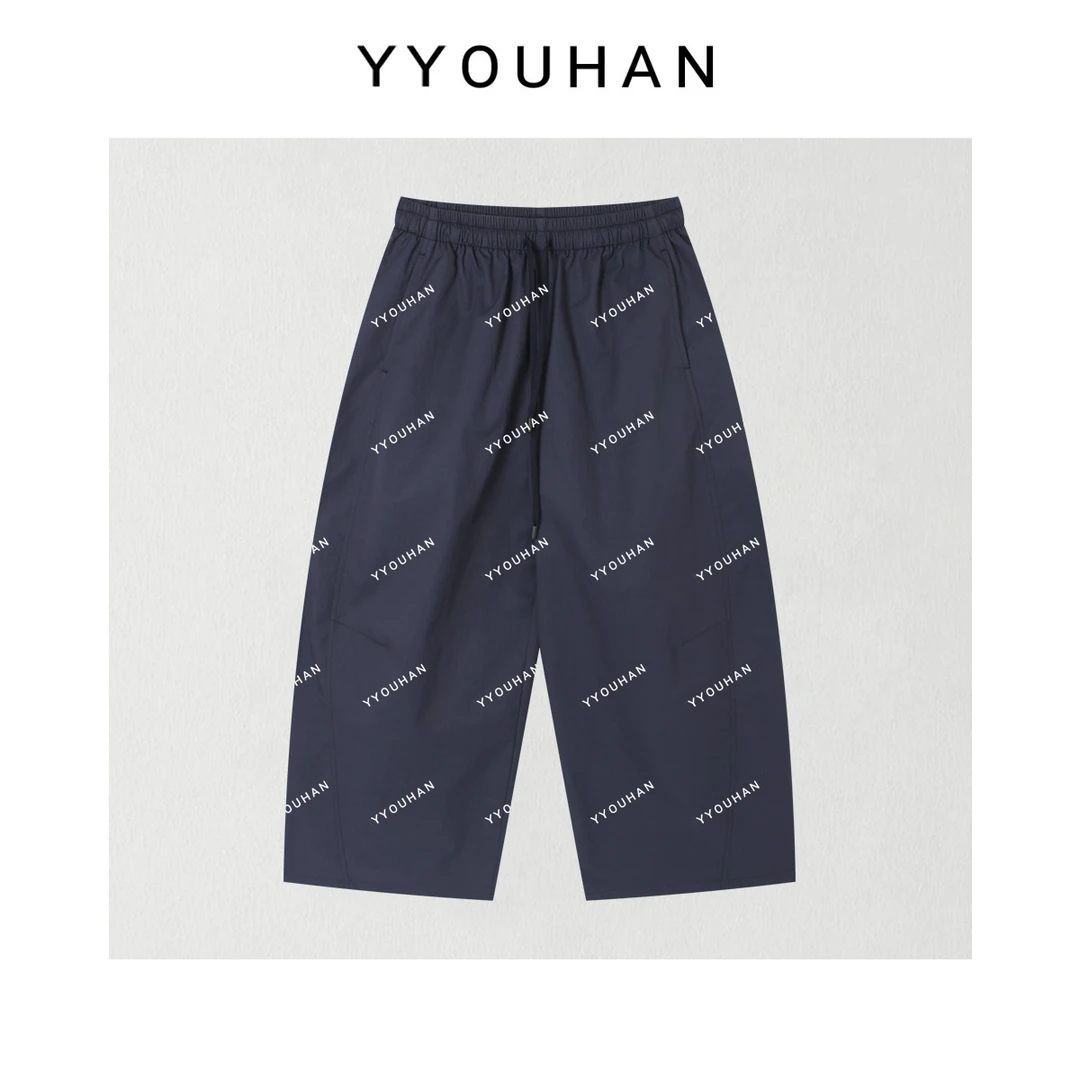 YYOUHAN 2025新款【宣纸裤】高腰松紧显瘦百搭工装休闲裤 2506C3298