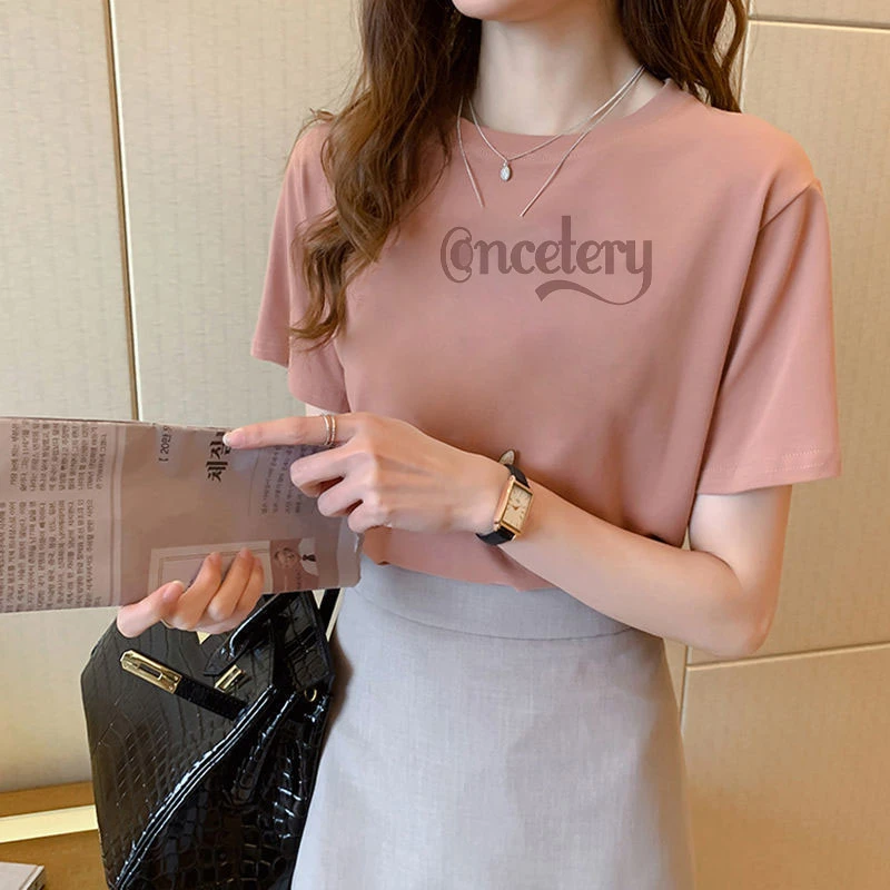 【涵涵8001-8050】2025新款夏季宽松休闲上衣短袖