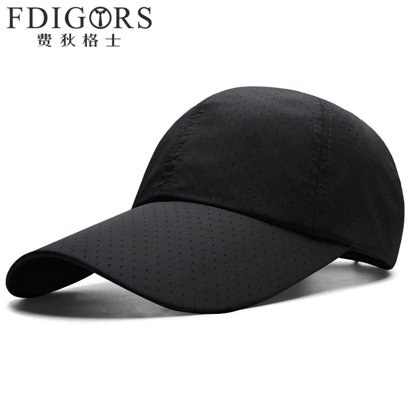 FDIGORS 9cm长帽檐帽子男款夏季速干防晒钓鱼鸭舌帽大头围棒球帽