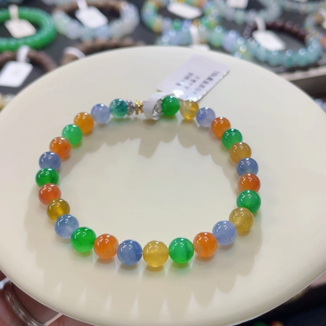 未镶嵌手链翡翠卡6冰彩虹糖