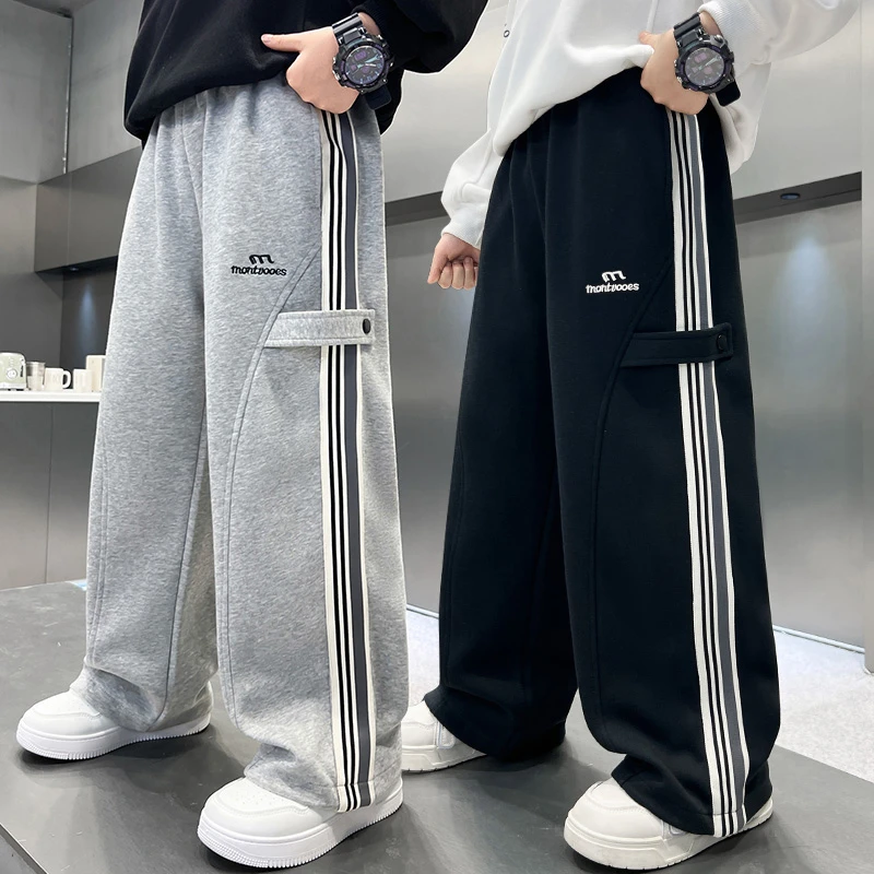 男童秋季卫裤中大童休闲时尚针织百搭宽松长裤儿童运动裤男孩裤子