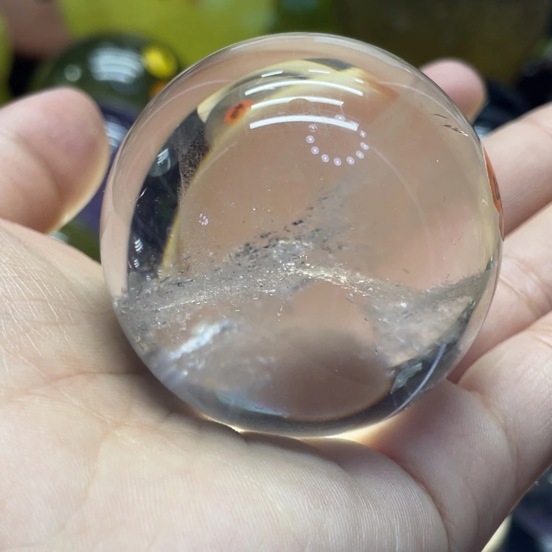 未镶嵌珠宝半成品水晶MM白水晶球C2981
