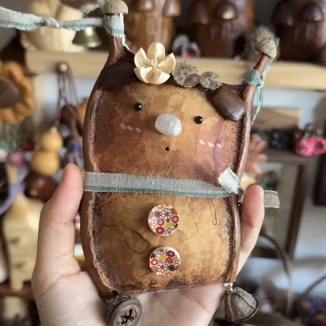 【视频款】榼藤子大豆荚手工diy植物钥匙扣挂件可爱复古送朋友礼物