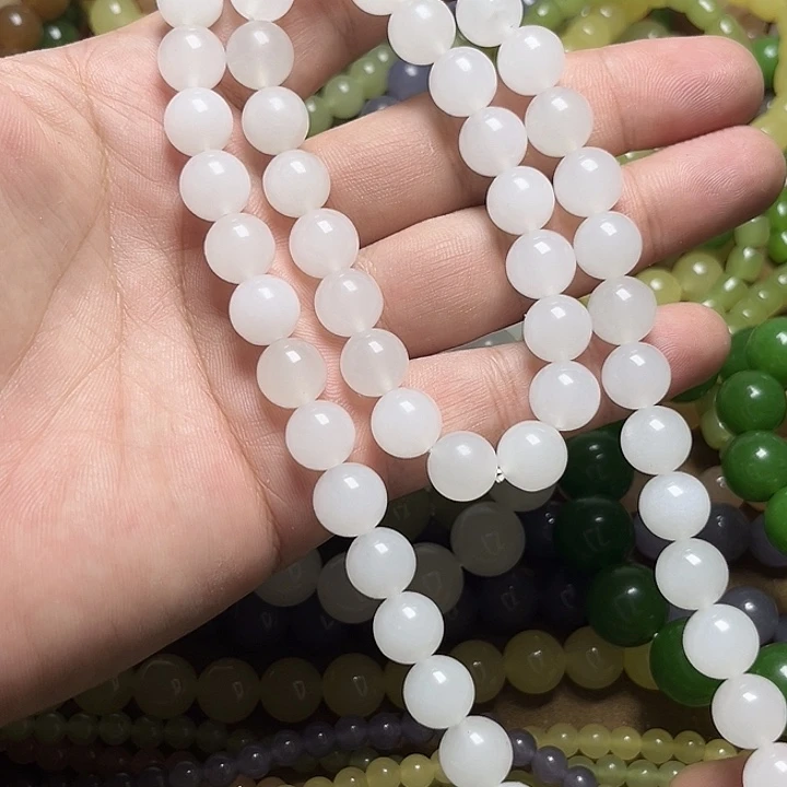 脂白10mmm手链项链一套