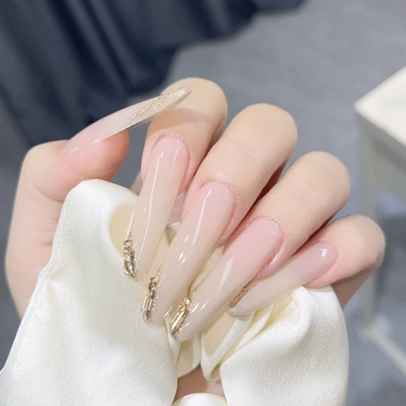 丹指鹤法式玉脂奶透胶豆奶温柔百搭显白裸肤日常通勤裸色美甲专用