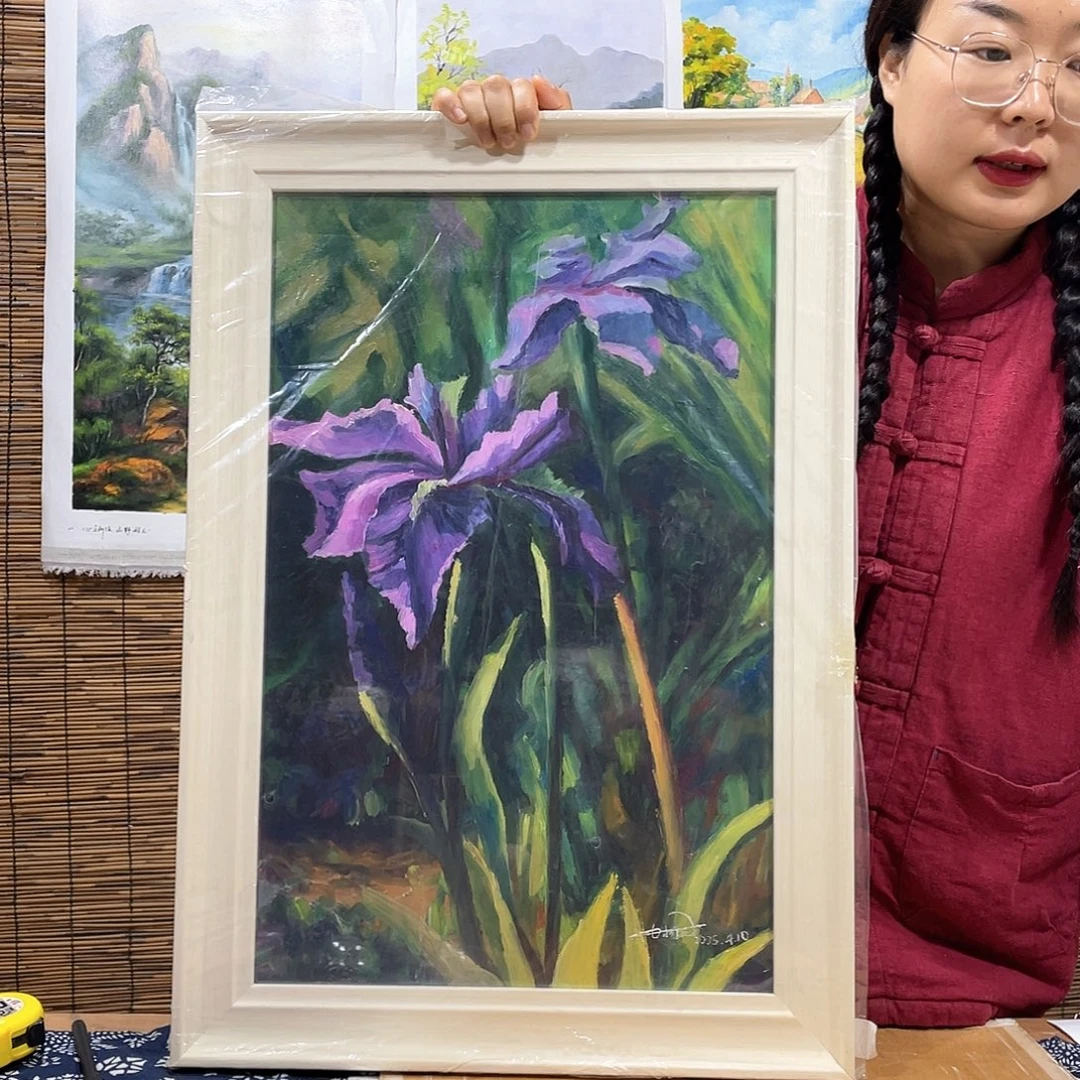 油画恭喜竞拍成功薇爽