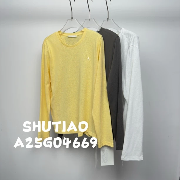 【SHUTIAO】2025夏季：新款小众设计款T恤A25G04669