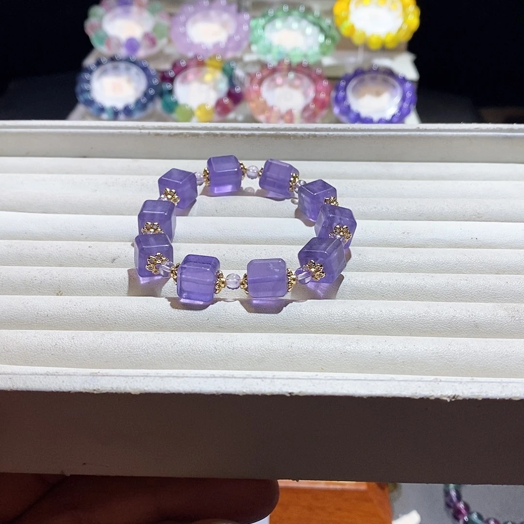 心***境未镶嵌手链萤石紫罗兰方糖