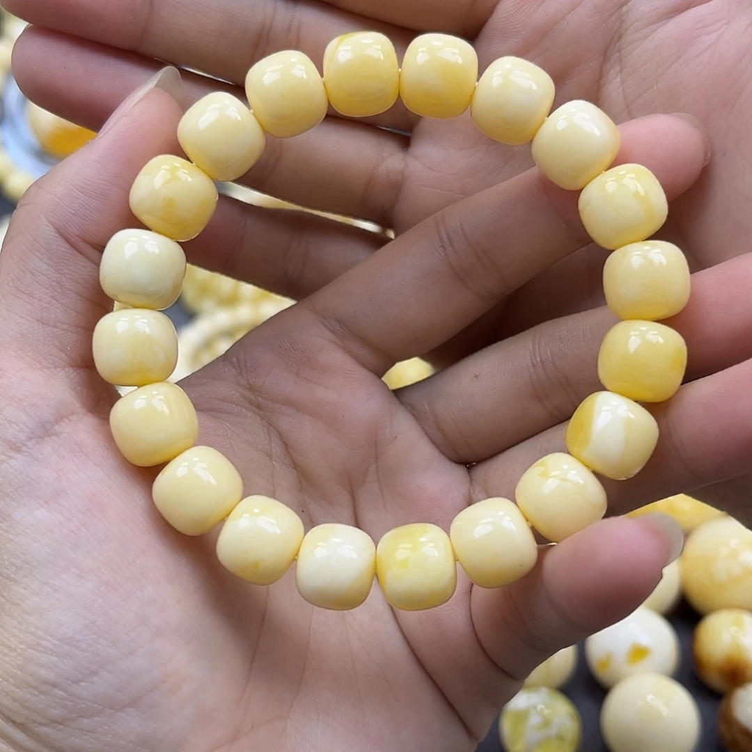 琥珀未镶嵌手链同料老邢手串11.3mm