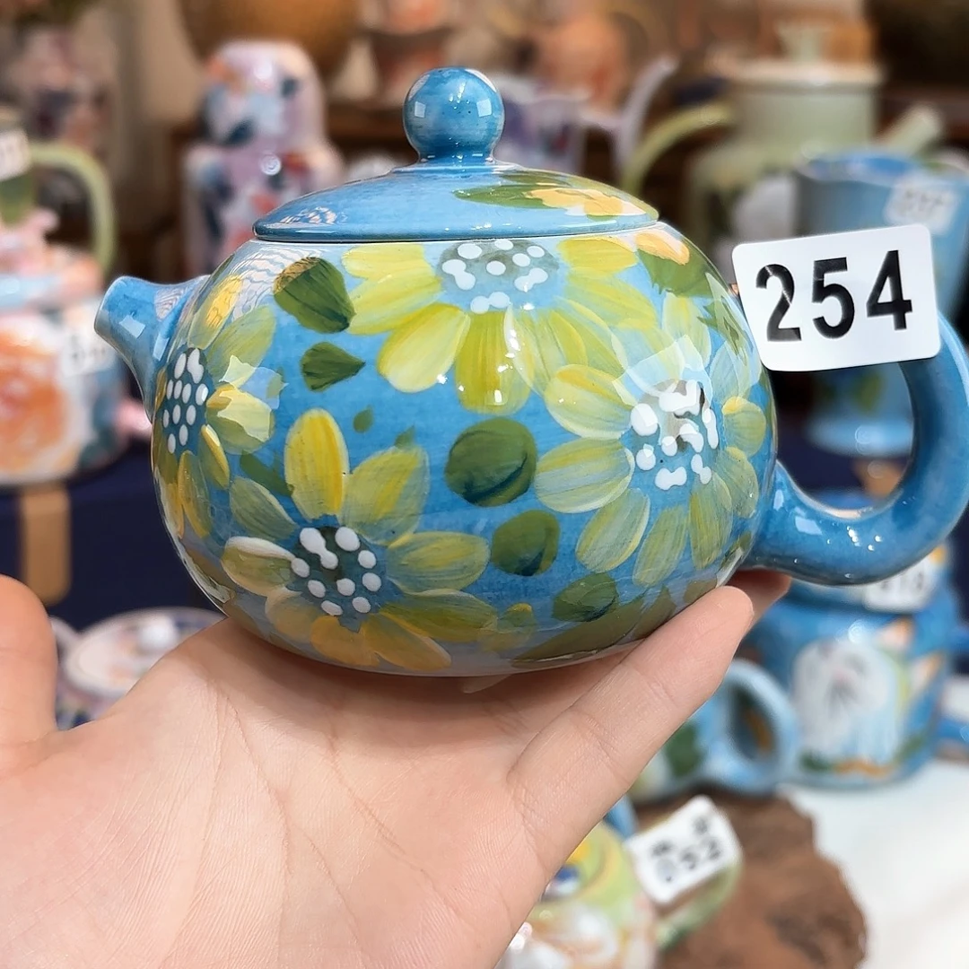 景德镇手绘高温釉下彩陶瓷茶具