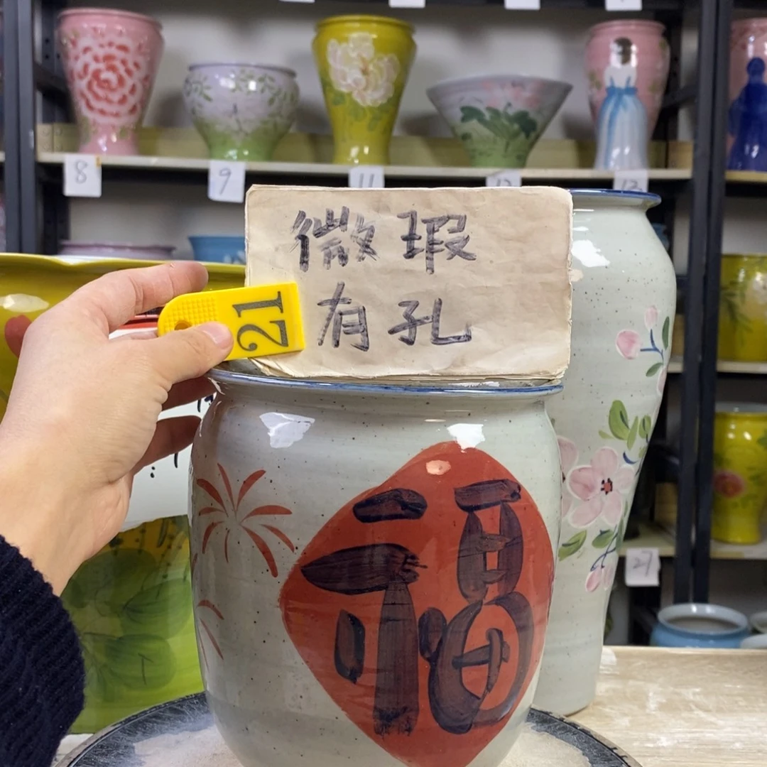 景德镇手工手绘陶瓷花盆