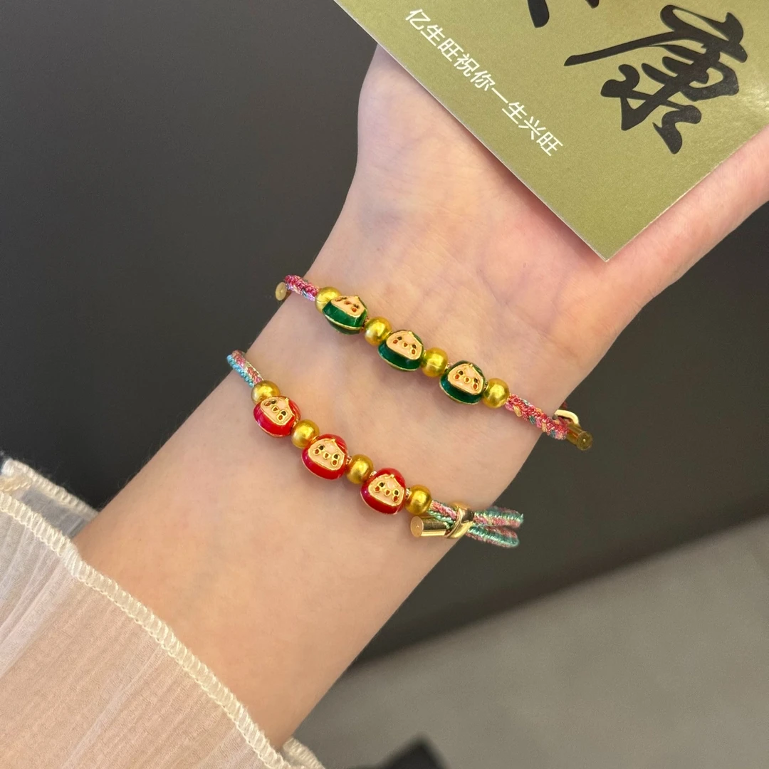 合金布艺手链 新五彩绳端午节手链五彩线男女手绳五色线编织粽子