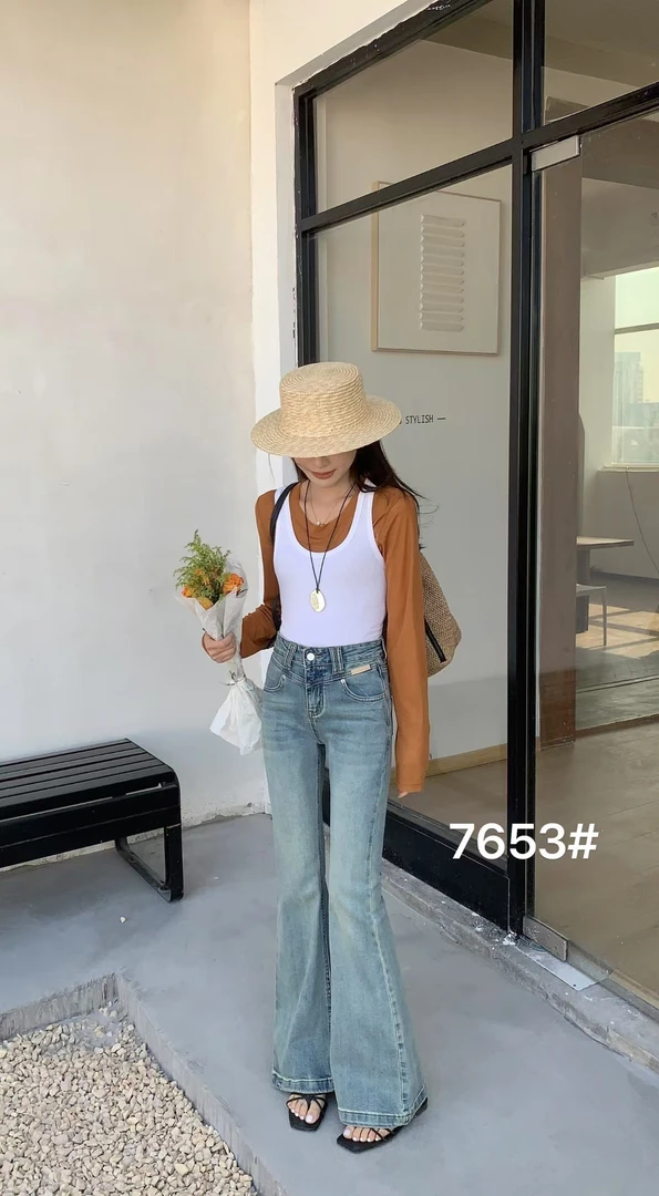 2025【501-550】春夏季Ins高腰气质百搭宽松显瘦时尚设计女装牛仔裤