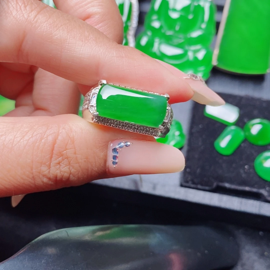 未镶嵌戒指翡翠天然翡翠正品