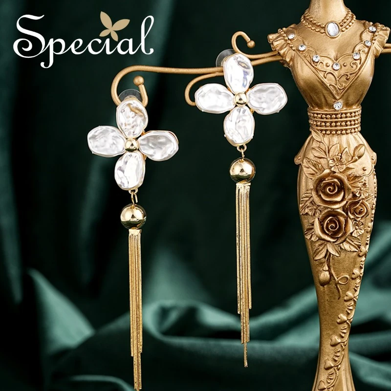 合金树脂耳饰 special【宠爱专属】时尚显瘦气质耳环耳饰 月光信笺