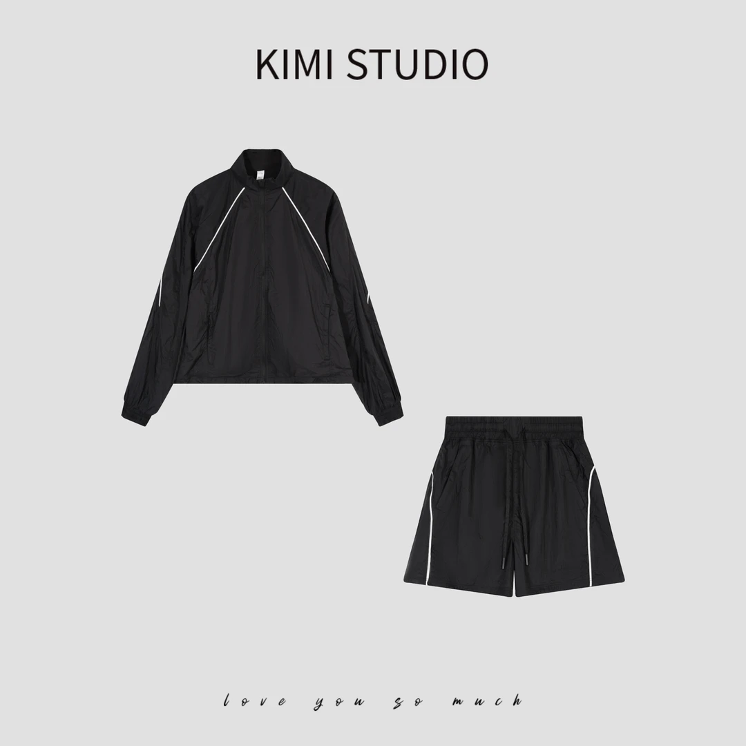 SS25911   订单款夏季轻薄防晒运动外套短裤套装